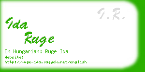 ida ruge business card